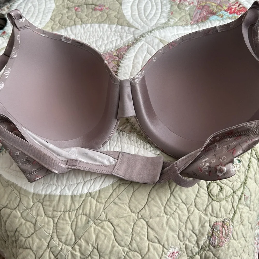 Warners Floral Brown/Taupe Bra Size 36B - Picture 5 of 5